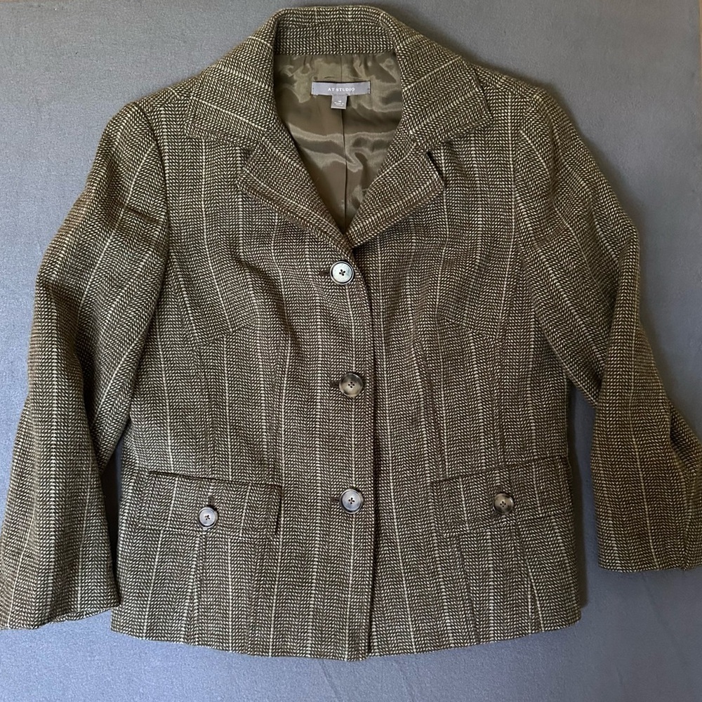 AT Studio Wool Y2K Women’s Brown/Green Blazer